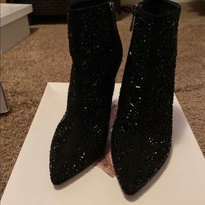 Jessica Simpson rhinestone covered booties